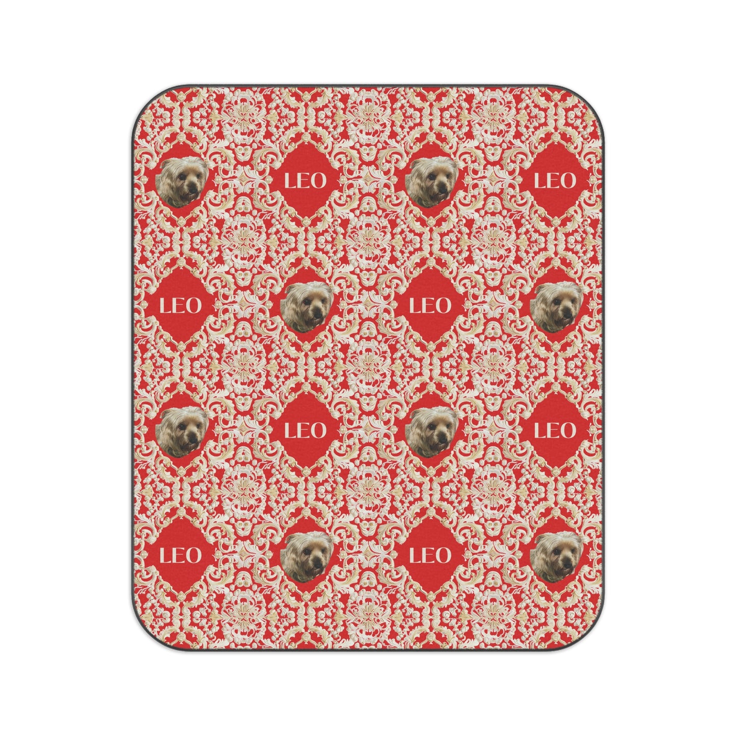 Custom Dog Photo Picnic Blanket – Personalized Outdoor Throw for Pet Lovers