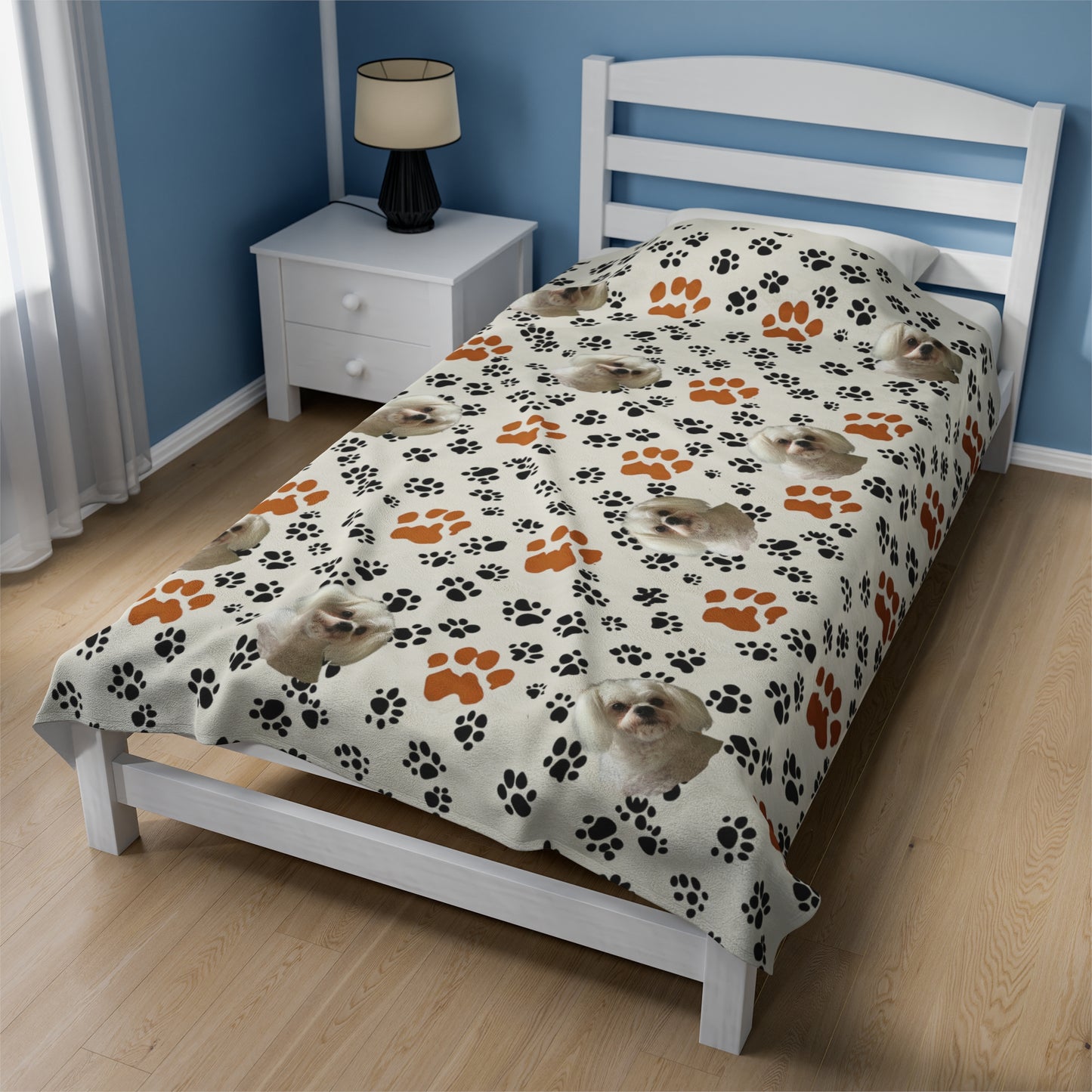 Custom Pet Face Plush Blanket β Ultra Soft Velvet Design