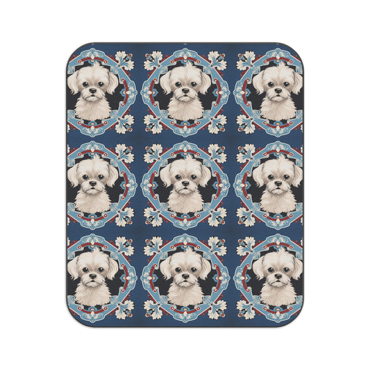 Picnic Blanket with Maltese