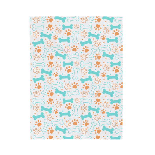 Paws and Bones Velveteen Blanket