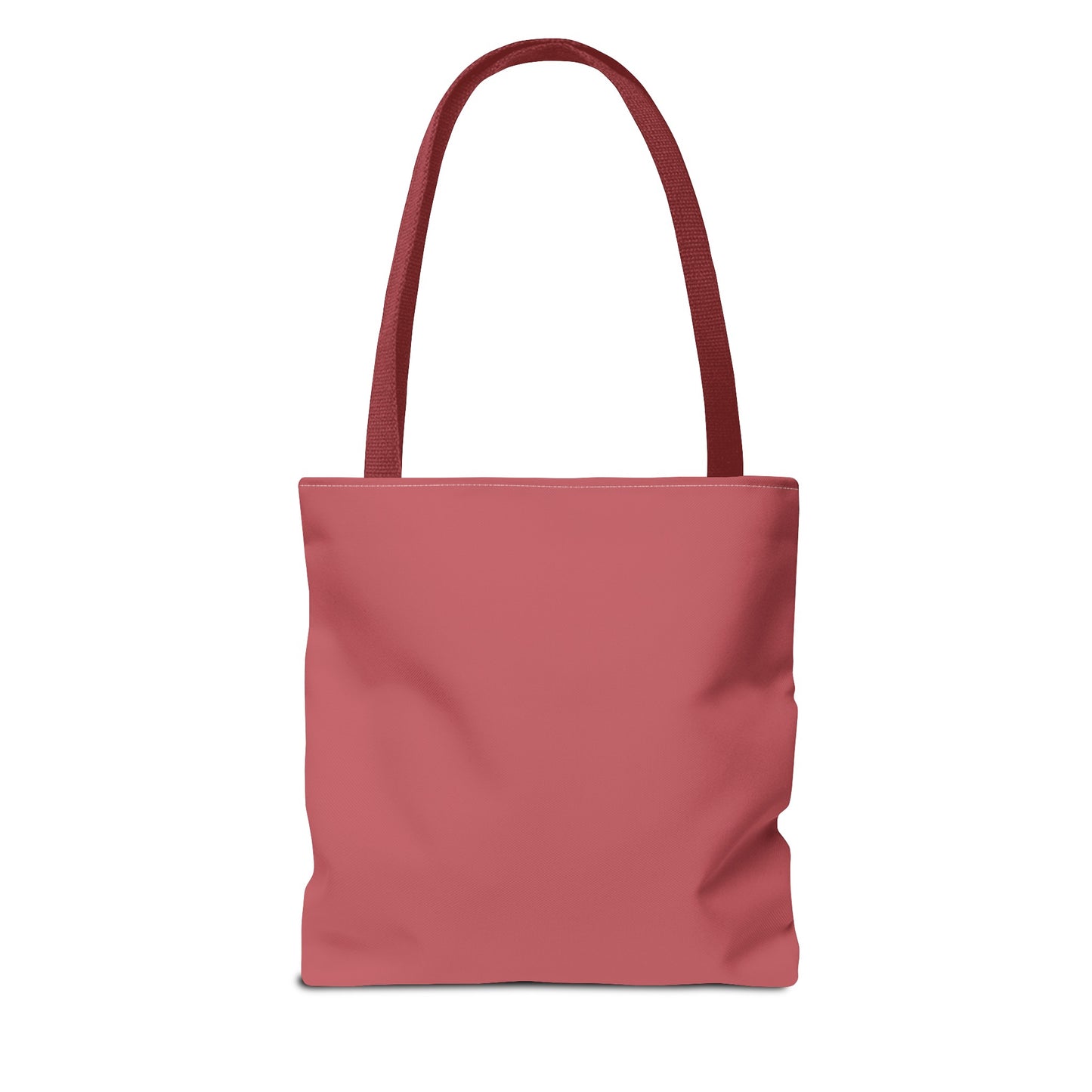 Soft dusky rose tote bag with minimalist back side