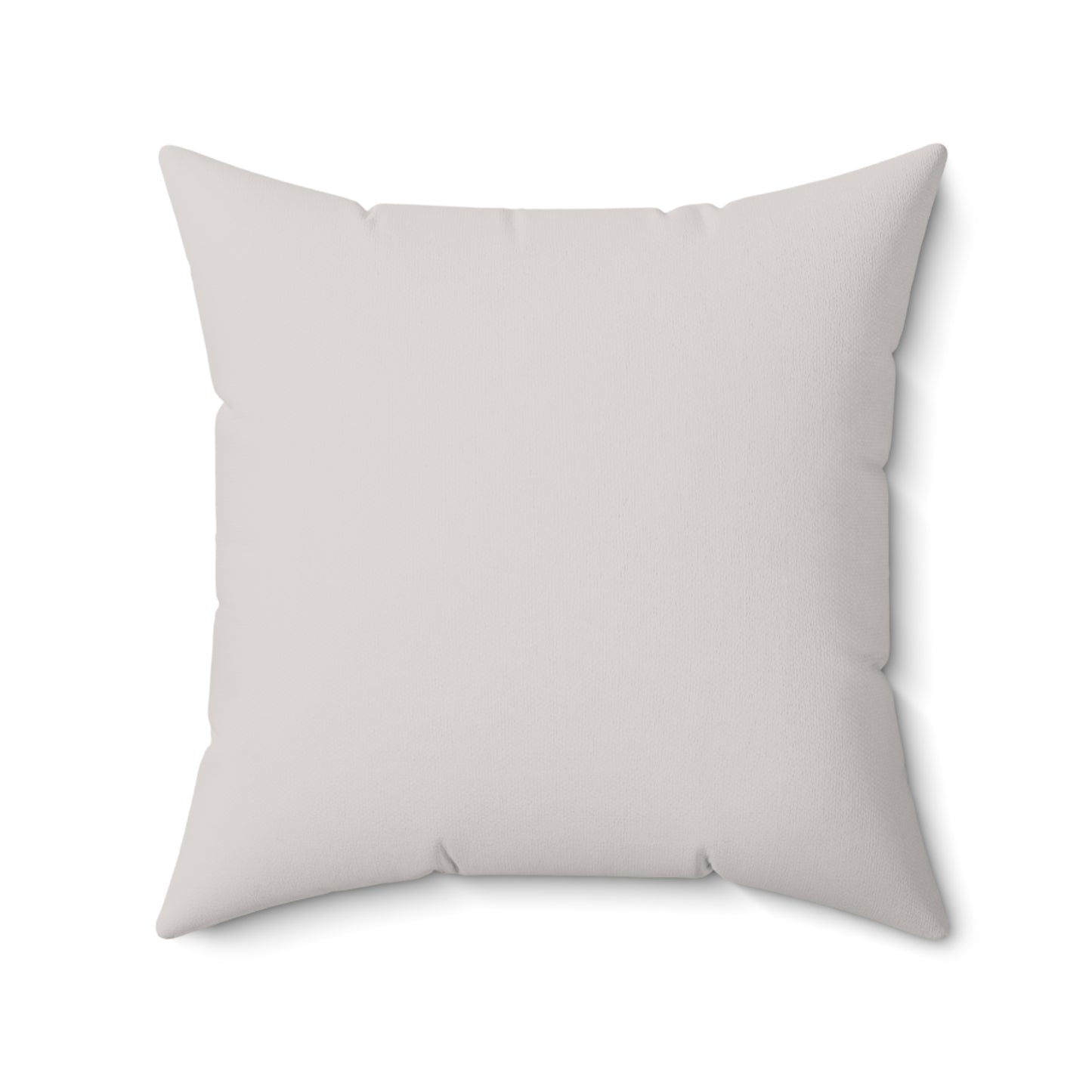 Back side of the pillow in Light Grey, minimalist design.
