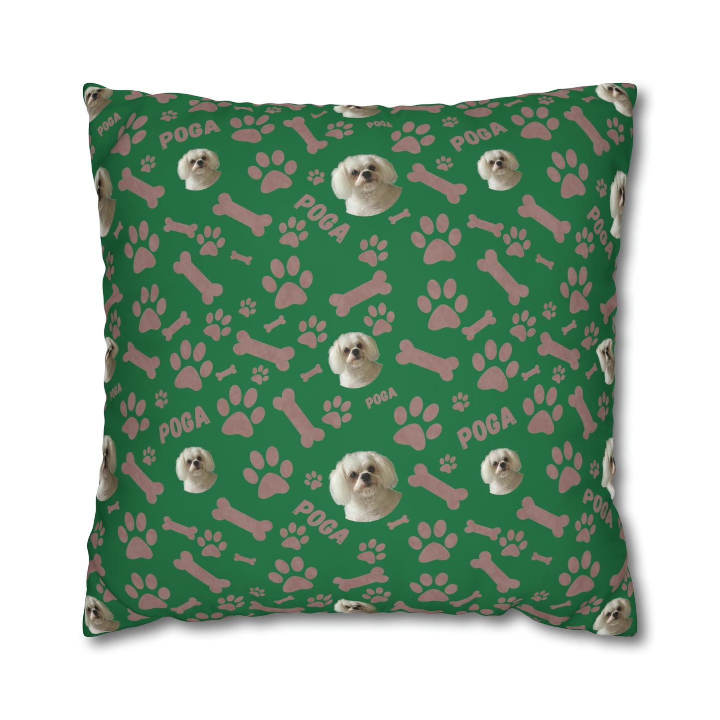 Personalized pillowcase with custom dog name & photo – stylish and cozy pet-themed bedding accent