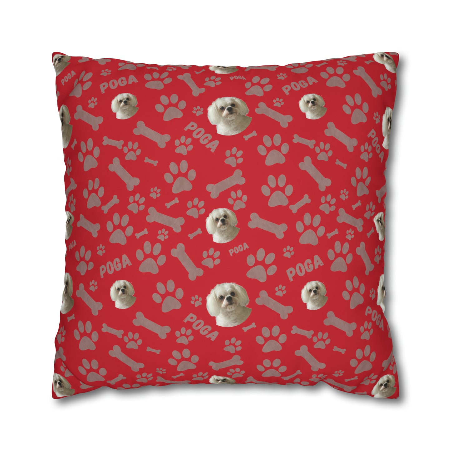 Personalized pillowcase with custom dog name & photo – stylish and cozy pet-themed bedding accent