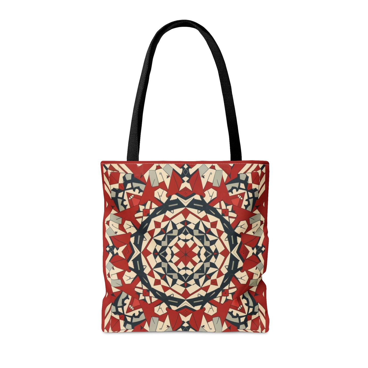 Personalized tote bag with custom dog photo and elegant ornament pattern design - back