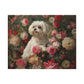 Charming Dog Floral Jigsaw Puzzle with Tin - Perfect Gift for Dog Lovers, Family, Friends, Home Decor, Relaxation Activity