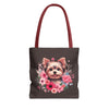 Coquette Floral Yorkie Tote Bag