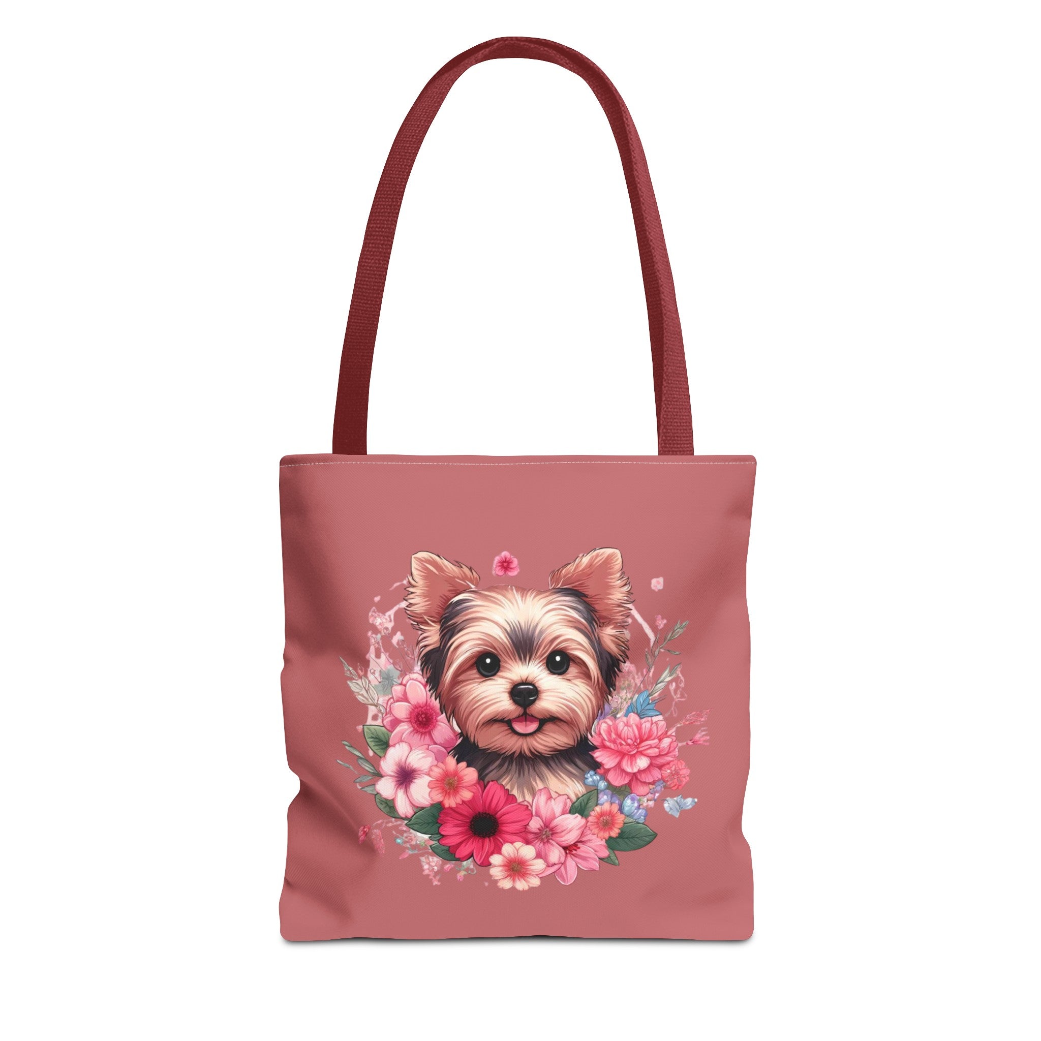 Coquette Floral Yorkie Tote Bag