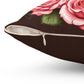 Coquette Yorkie Rose Heart Pillow