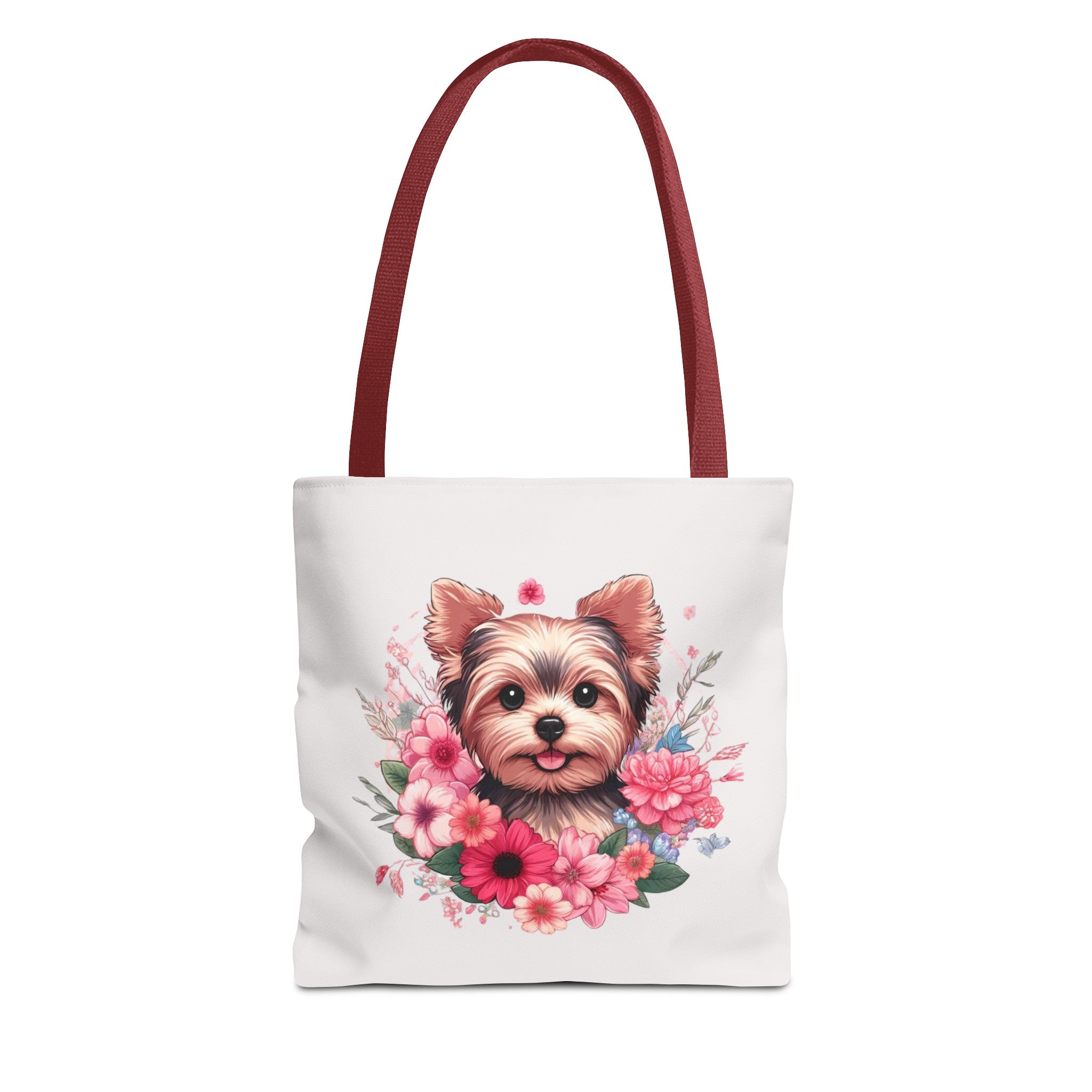 Coquette Floral Yorkie Tote Bag