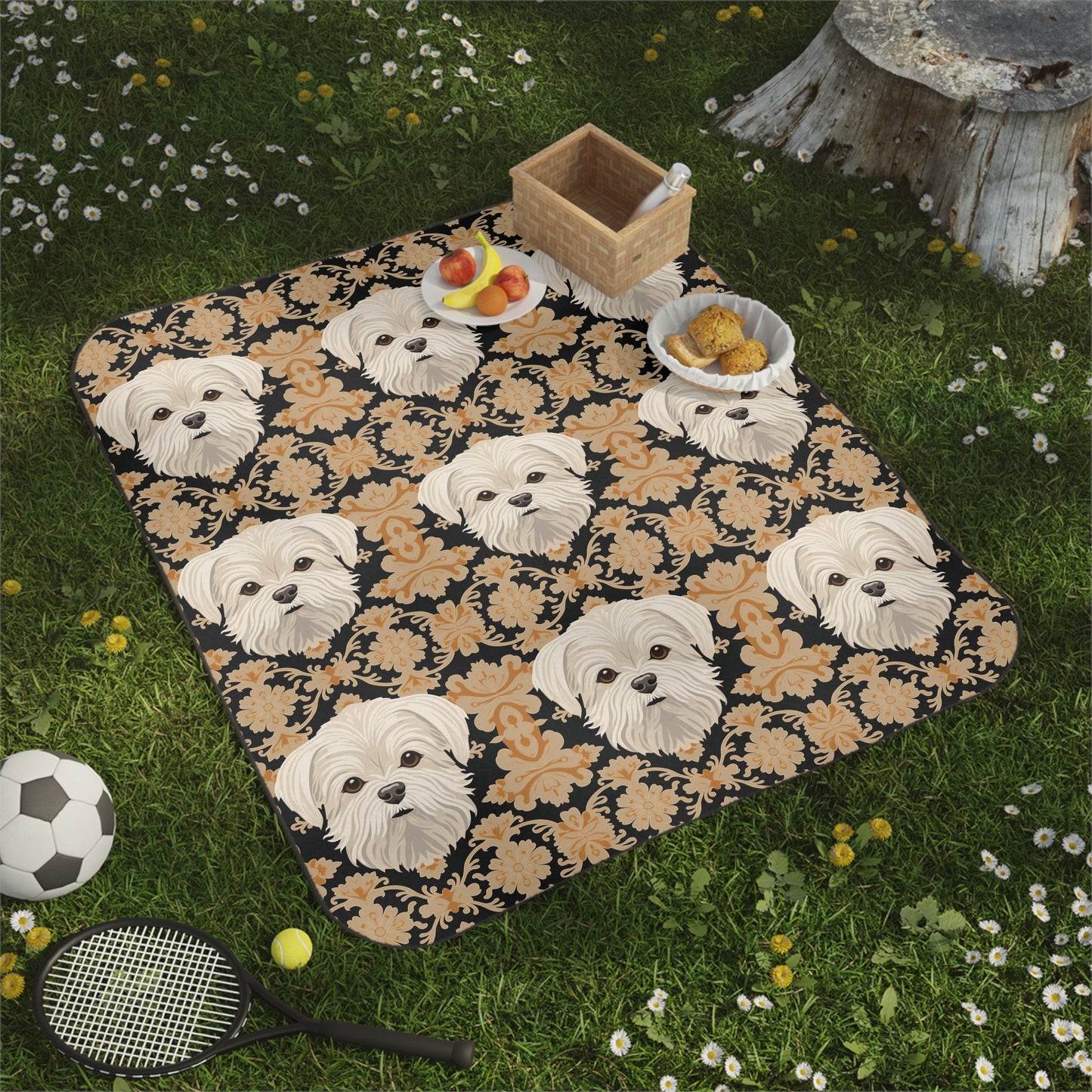 Maltese Brown Picnic Blanket