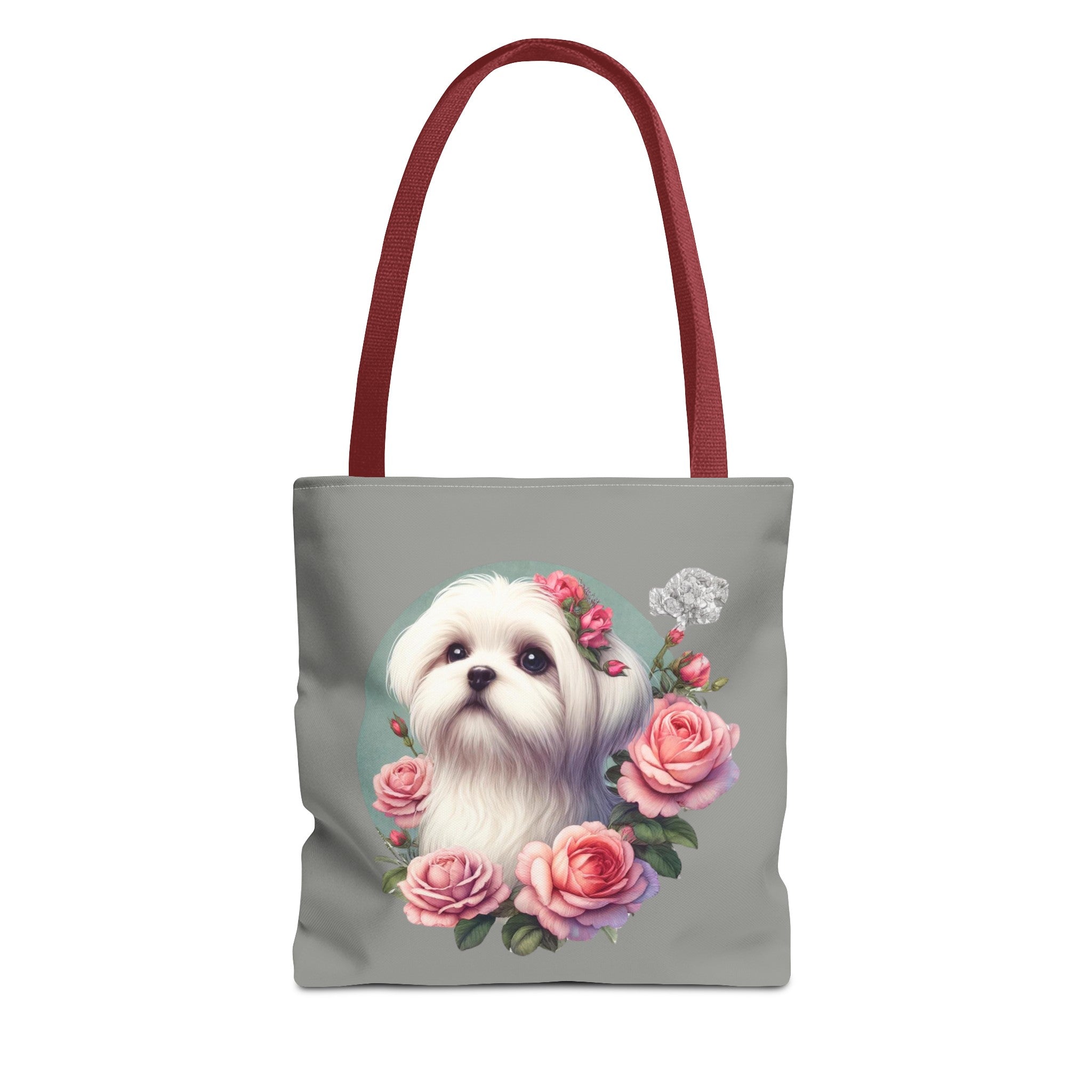 Coquette Rose Garden Maltese Tote Bag