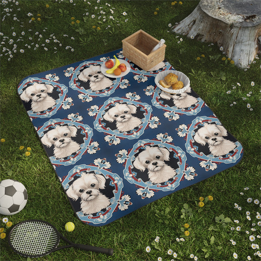 Picnic Blanket with Maltese