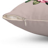 Coquette Pup and Roses Pillow