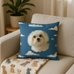 Personalized Pet Face Pillow – Cozy Cloud Design Cushion