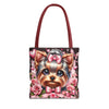 Coquette Floral Yorkie Charm Tote Bag