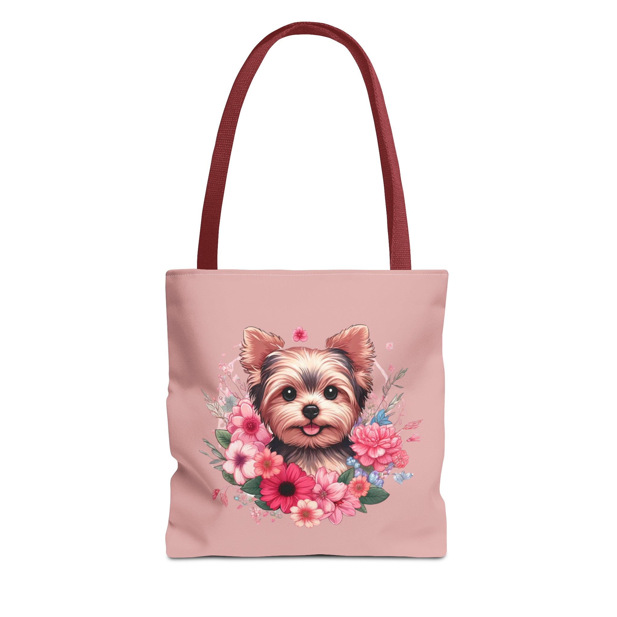 Coquette Floral Yorkie Tote Bag