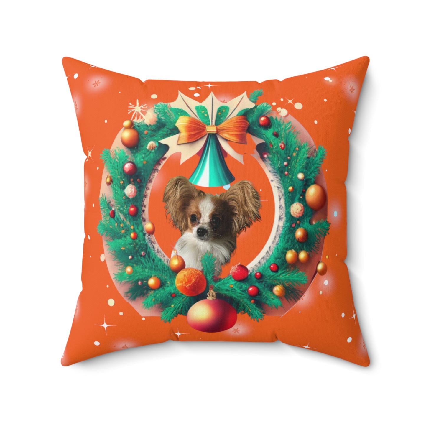 Holiday Wreath Personalized Cushion