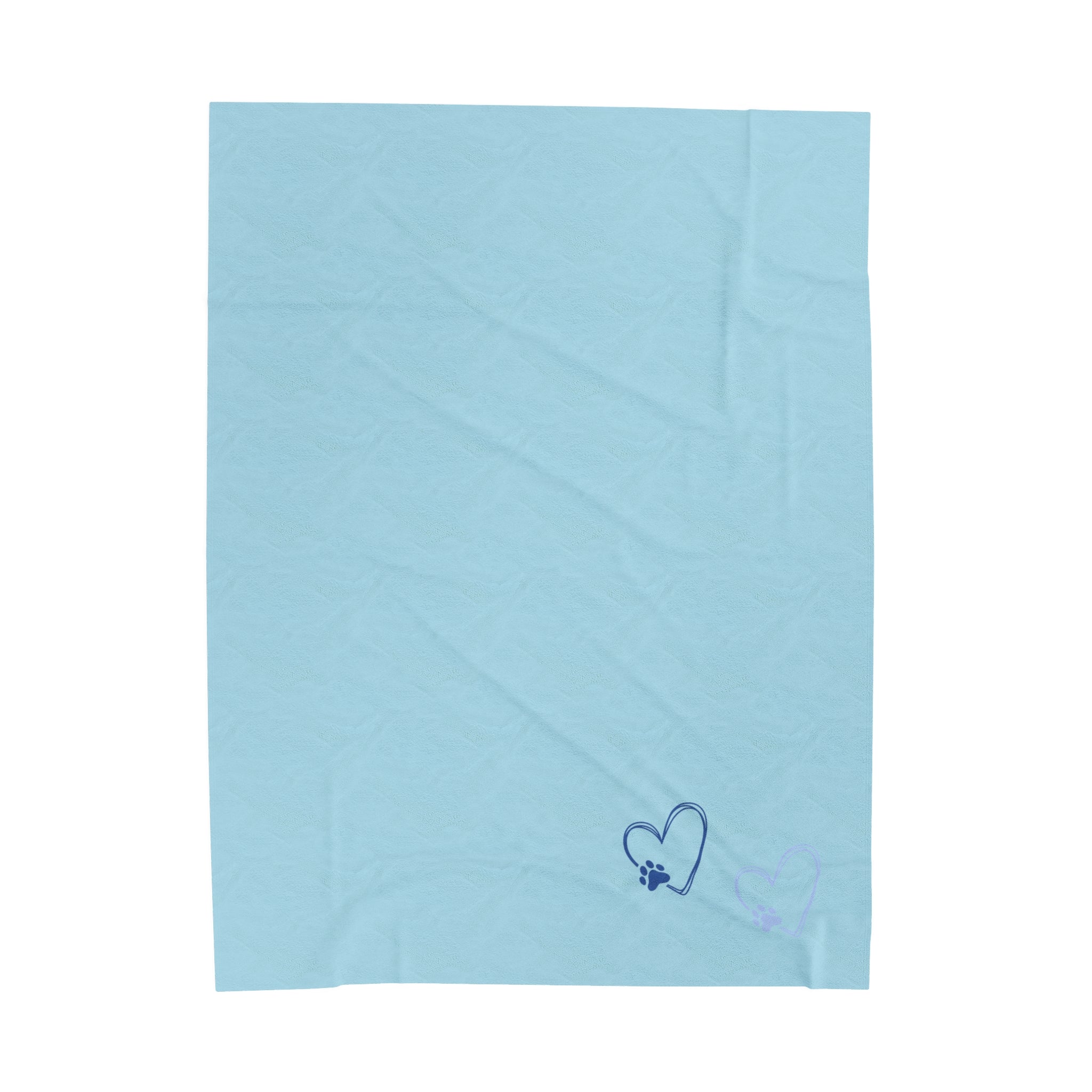 Blue Paws Affection Velveteen Plush Blanket