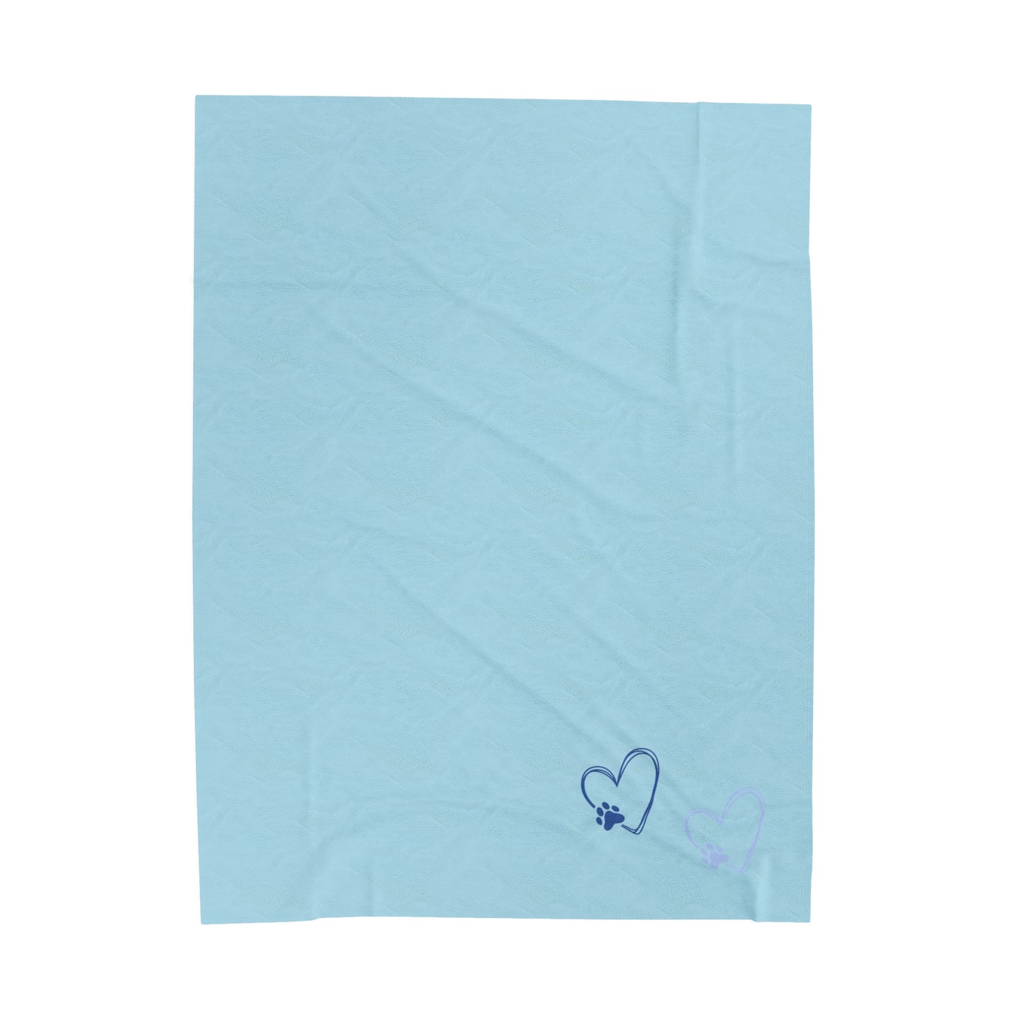 Blue Paws Affection Velveteen Plush Blanket