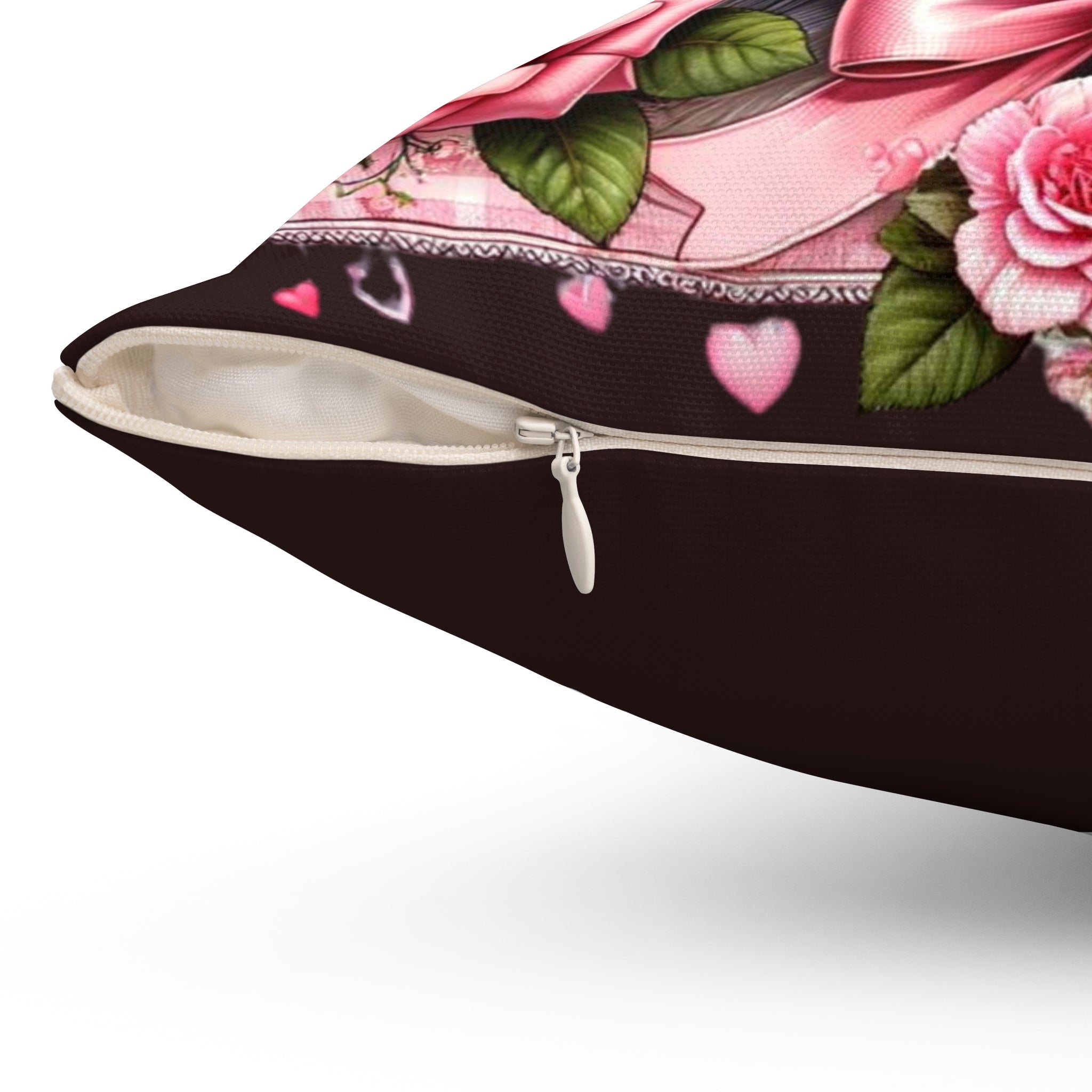 Coquette Floral Yorkie Charm Pillow