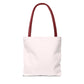 Back view of the tote bag in [color], solid tone with matching straps