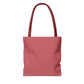 Soft dusky rose tote bag with minimalist back side