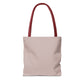 Neutral cotton seed tote with clean back and soft coquette vibe