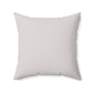 Back side of the  pillow in Light Grey, minimalist design.
