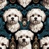 MALTESE PATTERN Pillow