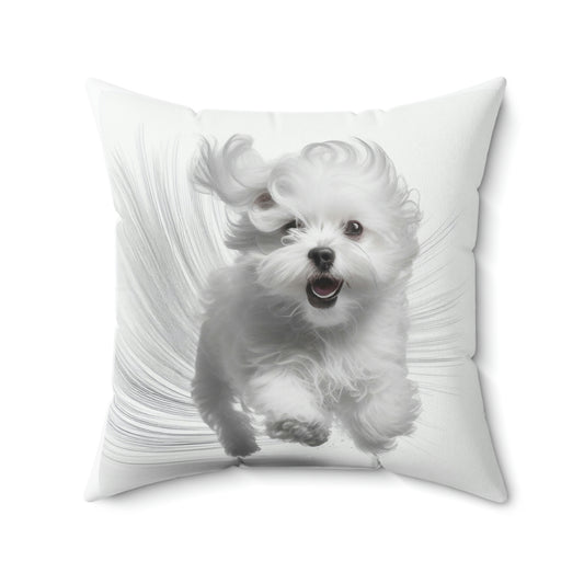 RUNNING MALTESE Pillow